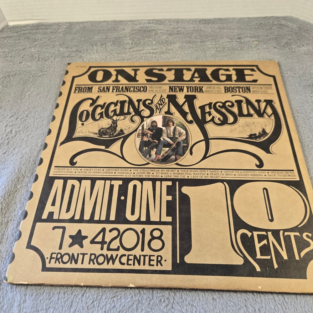 Loggins and Messina On Stage Vinyl LP 1974 Columbia PG 32848 Double Live Album
